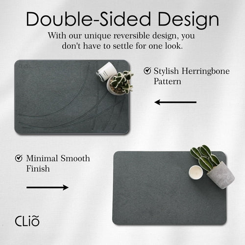 Stone Bath Mat / Double Sided Non Slip Fast Drying Mat