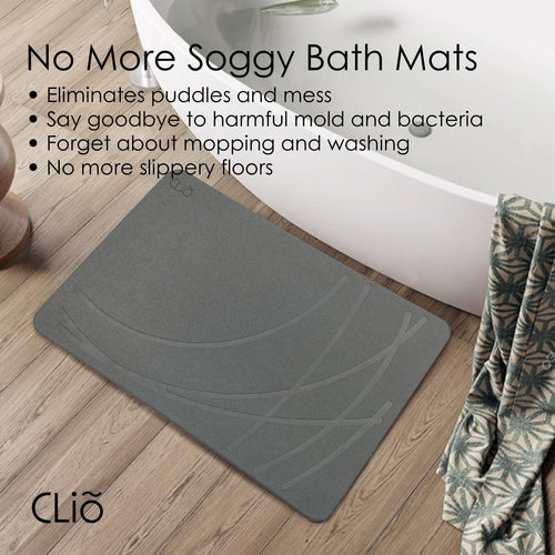 Stone Bath Mat / Double Sided Non Slip Fast Drying Mat