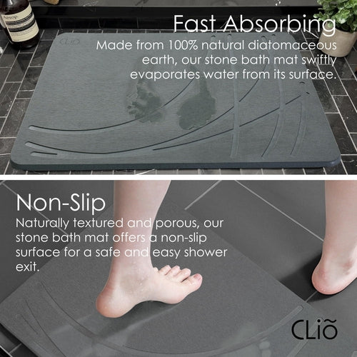 Stone Bath Mat / Double Sided Non Slip Fast Drying Mat